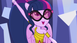 Size: 1280x718 | Tagged: safe, screencap, sci-twi, twilight sparkle, equestria girls, equestria girls specials, g4, my little pony equestria girls: dance magic, dance magic (song), glasses, solo