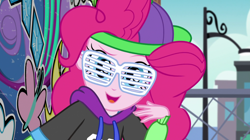 Size: 1280x718 | Tagged: safe, screencap, pinkie pie, equestria girls, equestria girls specials, g4, my little pony equestria girls: dance magic, dance magic (song), mc pinkie, solo