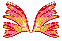 Size: 3000x2000 | Tagged: safe, artist:user15432, sunset shimmer, g4, colored wings, fairy wings, gradient wings, no pony, red wings, simple background, sirenix, solo, transparent background, wings, winx club