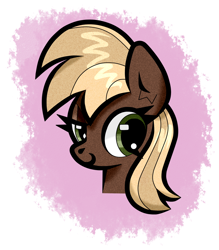 Size: 1324x1508 | Tagged: safe, artist:scandianon, oc, oc only, oc:jutlandmare, earth pony, pony, bust, female, looking at you, mare, nation ponies, ponified, smiling, solo