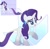 Size: 226x223 | Tagged: safe, artist:lilith1light, rarity, pony, unicorn, g4, leak, 2019, base used, cutie mark background, decoration, female, g5 concept leak style, g5 concept leaks, horn, mare, old art, open mouth, picture for breezies, race swap, raised hoof, rarity (g5 concept leak), signature, simple background, smiling, solo, white background