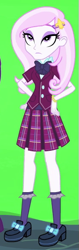 Size: 187x592 | Tagged: safe, screencap, fleur-de-lis, equestria girls, friendship games bloopers, g4, my little pony equestria girls: friendship games, bowtie, clothes, crystal prep academy, crystal prep academy uniform, school uniform, shoes, skirt, socks