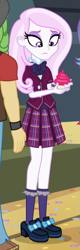 Size: 253x793 | Tagged: safe, screencap, fleur-de-lis, equestria girls, g4, my little pony equestria girls: friendship games, bowtie, clothes, crystal prep academy, crystal prep academy uniform, sad, school uniform, shoes, skirt, socks, thin