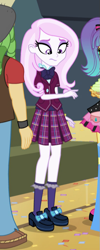 Size: 345x866 | Tagged: safe, screencap, fleur-de-lis, equestria girls, g4, my little pony equestria girls: friendship games, bowtie, clothes, crystal prep academy, crystal prep academy uniform, sad, school uniform, shoes, skirt, socks