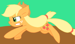 Size: 1146x673 | Tagged: safe, artist:cmara, applejack, earth pony, pony, g4, female, running, solo