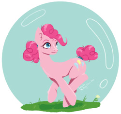 Size: 828x783 | Tagged: safe, artist:ezhucka, pinkie pie, earth pony, pony, g4, bubble, solo