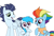 Size: 1047x720 | Tagged: safe, artist:dasher666, rainbow dash, soarin', oc, oc:river, pegasus, pony, g4, my little pony: friendship is magic, the last problem, bipedal, female, filly, foal, male, mare, offspring, older, older rainbow dash, older soarin', older soarindash, parent:rainbow dash, parent:soarin', parents:soarindash, ship:soarindash, shipping, simple background, stallion, straight, white background