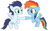 Size: 1162x720 | Tagged: safe, artist:dasher666, rainbow dash, soarin', pegasus, pony, g4, colt, colt soarin', female, filly, filly rainbow dash, foal, male, simple background, white background, younger