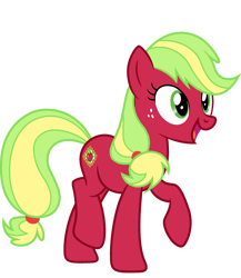 Size: 2421x2787 | Tagged: safe, artist:lizzmcclin, applejack (g3), earth pony, g3, g4, female, g3 to g4, generation leap, mare, simple background, solo, transparent background