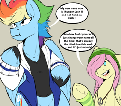 Size: 1280x1120 | Tagged: source needed, safe, artist:rainbowscreen, fluttershy, rainbow dash, pegasus, pony, ask the gaylord, g4, ask, bipedal, butt, butterscotch, comic, dialogue, engrish, femboy, male, rainbow blitz, rule 63, tumblr