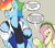 Size: 1280x1120 | Tagged: dead source, safe, artist:rainbowscreen, fluttershy, rainbow dash, pegasus, pony, ask the gaylord, g4, ask, bipedal, butt, butterscotch, comic, dialogue, engrish, femboy, male, rainbow blitz, rule 63, tumblr