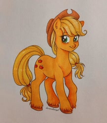 Size: 1080x1245 | Tagged: safe, artist:dariarchangel, part of a set, applejack, earth pony, pony, g4, solo, traditional art