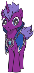 Size: 756x1599 | Tagged: safe, artist:finnfox66, derpibooru exclusive, oc, oc only, unicorn, clothes, coat, horn, jewelry, necklace, purple mane, simple background, transparent background