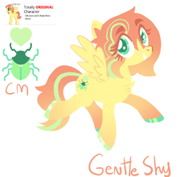 Size: 2048x2048 | Tagged: artist needed, safe, artist:?, fluttershy, oc, insect, pegasus, copy, cute, lineless, pink mane, redesign, reference, reference sheet, remake, simple background, white background, yellow coat