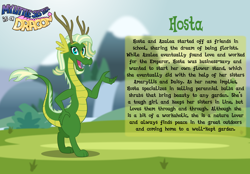 Size: 3014x2102 | Tagged: safe, artist:aleximusprime, oc, oc only, oc:hosta the dragon, dragon, eastern dragon, hybrid, fanfic:my little sister is a dragon, antlers, biography, dragoness, eastern drake, female, story included, wingless
