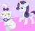 Size: 1125x1014 | Tagged: safe, artist:cmara, opalescence, rarity, cat, pony, unicorn, g4, female, horn