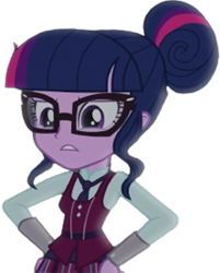 Size: 801x998 | Tagged: safe, edit, edited screencap, editor:mrtoonlover83, screencap, sci-twi, twilight sparkle, human, pony, equestria girls, g4, my little pony equestria girls: friendship games, background removed, clothes, female, glasses, necktie, not a vector, school tie, schoolgirl, simple background, solo, transparent background