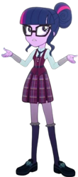 Size: 792x1799 | Tagged: safe, edit, edited screencap, editor:homersimpson1983, screencap, sci-twi, twilight sparkle, human, equestria girls, g4, my little pony equestria girls: friendship games, background removed, clothes, crystal prep academy uniform, female, glasses, necktie, not a vector, school tie, school uniform, schoolgirl, simple background, solo, transparent background