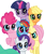 Size: 351x413 | Tagged: safe, artist:pastelsartcorner, idw, applejack, fluttershy, pinkie pie, rainbow dash, rarity, twilight sparkle, earth pony, pegasus, unicorn, g4, spoiler:comicidw2020, female, filly, filly applejack, filly fluttershy, filly pinkie pie, filly rainbow dash, filly rarity, filly twilight sparkle, foal, horn, idw 20/20, mane six, simple background, unicorn twilight, white background, younger