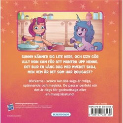 Size: 600x600 | Tagged: safe, egmont, izzy moonbow, sunny starscout, earth pony, unicorn, g5, official, 2d, book, cover, happy, horn, kitchen, smiling, sweden, swedish