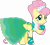 Size: 3444x3129 | Tagged: safe, artist:sketchmcreations, fluttershy, pegasus, pony, g4, green isn't your color, my little pony: friendship is magic, season 1, alternate hairstyle, clothes, dress, female, gown, green, headdress, mare, modelshy, poofy dress, raised hoof, simple background, smiling, transparent background, vector