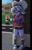 Size: 634x1000 | Tagged: safe, artist:the-park, gameloft, starlight glimmer, sunset shimmer, trixie, equestria girls, g4, my little pony: magic princess, alternate hairstyle, babysitter trixie, blurry background, building, cellphone, clothes, hand in pocket, hoodie, phone, pigtails, sad, shorts, smartphone, solo focus, standing, street, twintails, wall
