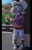 Size: 634x1000 | Tagged: safe, artist:the-park, gameloft, starlight glimmer, sunset shimmer, trixie, equestria girls, g4, my little pony: magic princess, alternate hairstyle, babysitter trixie, blurry background, building, cellphone, clothes, hand in pocket, hoodie, lonely, no new messages, phone, pigtails, sad, shorts, smartphone, solo focus, standing, street, teary eyes, twintails, wall