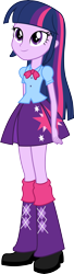 Size: 3000x11034 | Tagged: safe, artist:cloudy glow, twilight sparkle, human, equestria girls, g4, arms, blouse, bowtie, breasts, bust, clothes, female, hand, happy, legs, long hair, looking up, pleated skirt, puffy sleeves, simple background, skirt, smiling, solo, teenager, transparent background