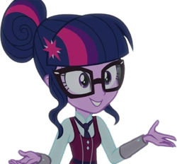 Size: 2717x2520 | Tagged: safe, edit, edited screencap, editor:homersimpson1983, screencap, sci-twi, twilight sparkle, human, equestria girls, g4, my little pony equestria girls: friendship games, background removed, clothes, crystal prep academy uniform, female, glasses, necktie, not a vector, school tie, school uniform, schoolgirl, simple background, solo, transparent background