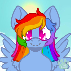 Size: 600x600 | Tagged: safe, artist:josephlu2021, rainbow dash, pegasus, pony, g4, female, solo