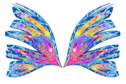 Size: 3000x2000 | Tagged: safe, artist:user15432, trixie, g4, blue wings, colored wings, fairy wings, gradient wings, no pony, simple background, sirenix, solo, transparent background, wings, winx club