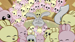 Size: 1920x1080 | Tagged: safe, screencap, eggmund bunny, rabbit, cracked it, g5, my little pony: tell your tale, spoiler:g5, spoiler:my little pony: tell your tale, spoiler:tyts02e09, animal, baby, baby rabbit, crying, eyes closed, male, open mouth, open smile, smiling