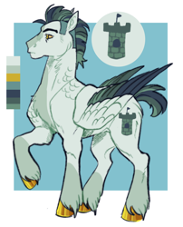 Size: 1482x1838 | Tagged: safe, artist:cactiflowers, oc, oc only, oc:watchtower, pegasus, pony, pegasus oc, solo