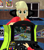 Size: 1366x1536 | Tagged: safe, artist:ardoplasma41, applejack, equestria girls, g4, 3d, arcade, arcade cabinet, arcade game, clothes, daytona usa, daytona usa 2, drift, drifting, gamerjack, mmd, polo shirt, scorpio plasma, shirt, steering wheel