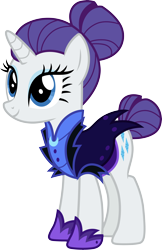 Size: 3000x4631 | Tagged: safe, artist:cloudy glow, rarity, pony, unicorn, g4, the cutie re-mark, .ai available, alternate hairstyle, alternate timeline, eyeshadow, female, hair bun, high res, horn, makeup, mare, night maid rarity, nightmare takeover timeline, simple background, solo, transparent background, vector