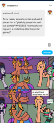 Size: 1168x2665 | Tagged: safe, artist:ask-luciavampire, oc, earth pony, pegasus, pony, ask, portal, tumblr