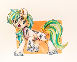 Size: 2048x1657 | Tagged: safe, artist:avui, oc, oc:fearn leaves, earth pony, traditional art