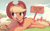 Size: 3050x1906 | Tagged: safe, artist:nookprint, applejack, earth pony, pony, g4, apple, applejack's hat, bandana, cloud, cowboy hat, cute, female, fence, food, freckles, grass, hat, high res, jackabetes, lying down, mare, neckerchief, on side, open mouth, open smile, outdoors, sign, sky, smiling, solo, sparkles, tree