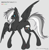 Size: 730x746 | Tagged: safe, artist:expectationemesis, derpibooru exclusive, oc, oc only, oc:monochromatic mixer, pegasus, pony, black sclera, blue eyes, concave belly, female, full body, hoof heart, lanky, looking at you, mare, no mouth, pegasus oc, skinny, solo, spread wings, standing, tall, thin, thin legs, three toned mane, three toned tail, underhoof, wings