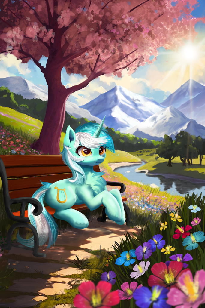 #3324936 - safe, artist:allegrenix, lyra heartstrings, pony, unicorn ...