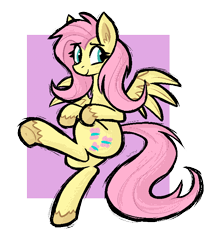 Size: 651x758 | Tagged: safe, artist:daze, fluttershy, pegasus, pony, g4, female, mare, simple background, smiling, solo, spread wings, transparent background, unshorn fetlocks, wings