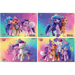 Size: 800x800 | Tagged: safe, izzy moonbow, pipp petals, sunny starscout, zipp storm, earth pony, pegasus, pony, unicorn, g5, my little pony: a new generation, my little pony: make your mark, official, 3d, cyrillic, female, heart, horn, hug, looking at each other, looking at someone, looking at you, mane stripe sunny, mare, merchandise, rainbow background, raised hoof, smiling, smiling at you, ukrainian
