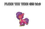Size: 151x98 | Tagged: safe, idw, flank the tank, earth pony, pony, pony town, g5, kenbucky roller derby #2, my little pony: kenbucky roller derby, animated, male, picture for breezies, simple background, solo, stallion, text, transparent background, trotting