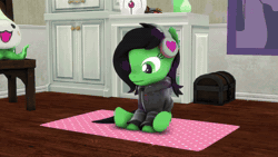 Size: 2560x1440 | Tagged: safe, artist:omegacannon animations, twilight sparkle, oc, oc:filly anon, alicorn, pony, g4, animated, annoyed, bath, bathtub, black hair, chair, chest, clothes, cupboard, female, filly, foal, forced bathing, green eyes, headphones, jacket, latin, plushie, reeee, room, scared, sink, soap, soap bubble, soapone, twilight sparkle (alicorn), video, washing, webm, wooden floor, youtube link