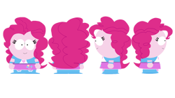 Size: 1280x720 | Tagged: safe, artist:tntkeynine, pinkie pie, equestria girls, g4, base used, front view, reference sheet, side view, south park, turnaround