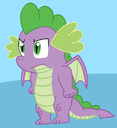 Size: 694x756 | Tagged: safe, artist:cmara, spike, dragon, g4, male, solo, winged spike, wings