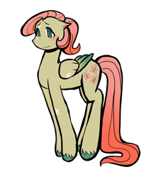 Size: 1000x1100 | Tagged: safe, artist:0liiver, fluttershy, pegasus, g4, redesign, simple background, transparent background