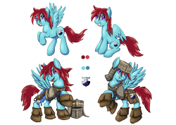Size: 4093x2894 | Tagged: safe, artist:drawponies, artist:ecartoonman, oc, oc only, oc:wind raider, pegasus, pony, armor, chainmail, clothes, female, grin, helmet, high res, rearing, shoes, simple background, sitting, smiling, solo, spread wings, transparent background, wings