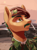 Size: 2340x3150 | Tagged: safe, artist:fly over, oc, earth pony, pony, equestria at war mod, beret, bust, camouflage, clothes, hat, male, military, portrait, solo, sunset, uniform