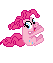 Size: 106x126 | Tagged: safe, artist:deathpwny, pinkie pie, earth pony, pony, g4, animated, bouncing, cute, desktop ponies, diapinkes, female, gif, mare, pixel art, simple background, solo, sprite, transparent background
